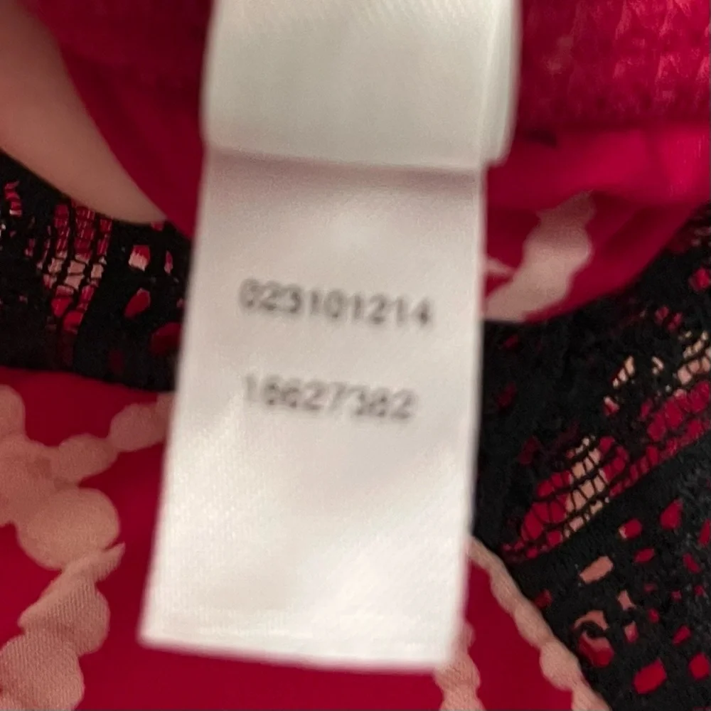 Gilligan & O'Malley Red, White and Black Intimates Sleep Cami, Size Medium